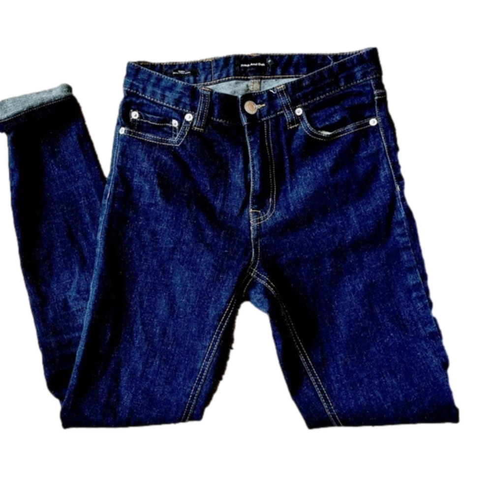 Frank & Oak Dark Blue Skinny Jeans